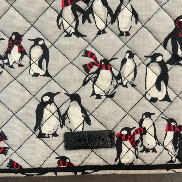 • Vera Bradley • Iconic Large Blush & Brush Case in Playful Penguins Gray • EUC - Picture 14 of 16